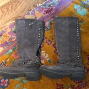 Steve Madden zip up knee boots